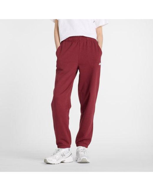 New Balance Red Sport Essentials French Terry Jogger