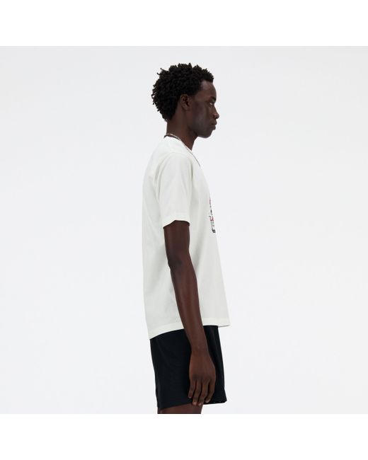 New Balance Sport essentials ad t-shirt in weiß in White für Herren