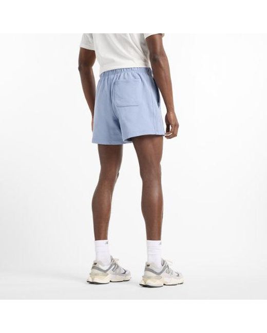 New Balance Athletics French Terry Short 5" In Blue Cotton for men