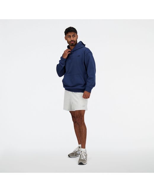 Athletics french terry hoodie in blu di New Balance in Blue da Uomo