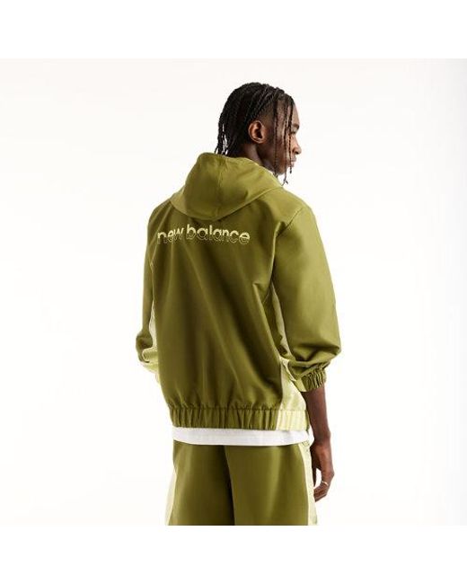New Balance Green Trackside Woven Jacket for men