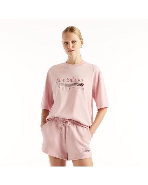 New Balance Pink Trackside Oversized T-Shirt