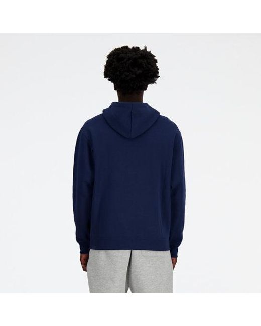 New Balance Blue Sport Essentials Logo French Terry Full Zip for men