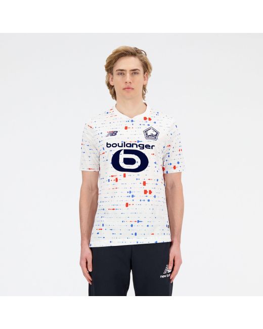 New Balance White Lille Losc Away Short Sleeve Jersey for men