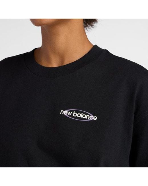 New Balance Black Sport Graphic Oversized T-Shirt