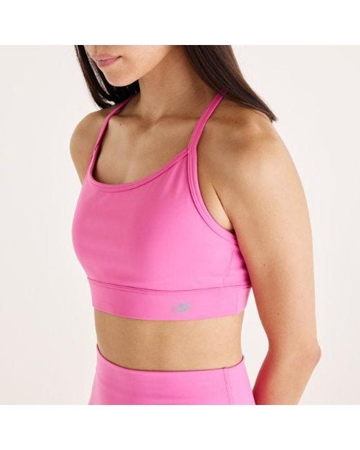 New Balance Pink Nb Essential Yoga Bra