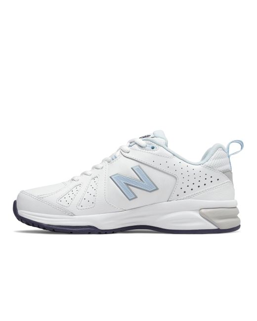 New Balance 624v5 In White/blue Leather