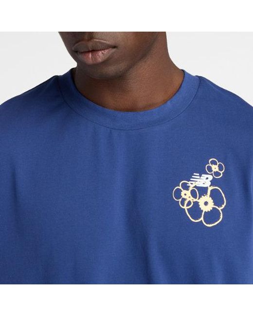 New Balance Blue La City Run T-Shirt for men