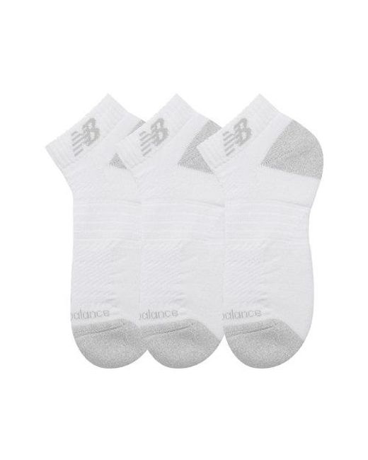 New Balance White Active Low Cut Socks 3 Pack
