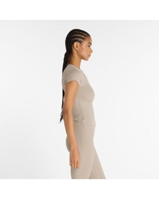 New Balance Natural Ribbed Fitted T-Shirt