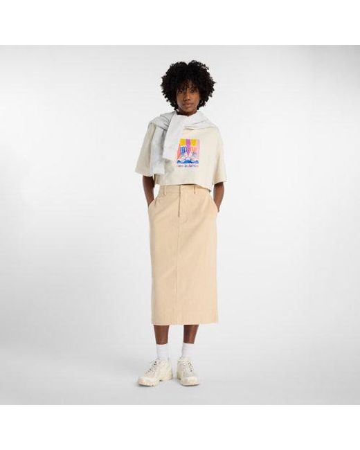 New Balance Natural Stretch Corduroy Midi Skirt