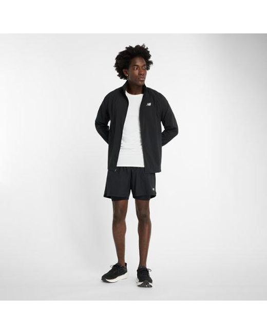 New Balance Black Ac Lined Short 7" for men
