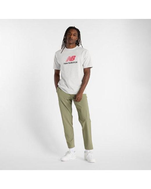 New Balance White Athletics Logo T-Shirt for men