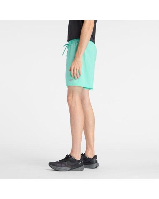 New Balance Green Sport Essential Short 5" for men