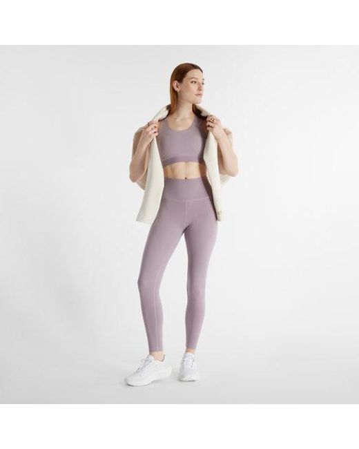 New Balance Purple Damen Nb Harmony Pocket High Rise Legging 25"