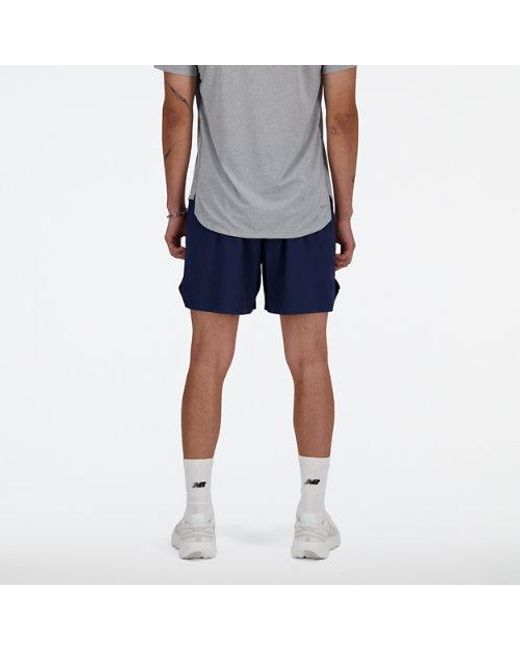 New Balance Blue Rc Short 7" for men