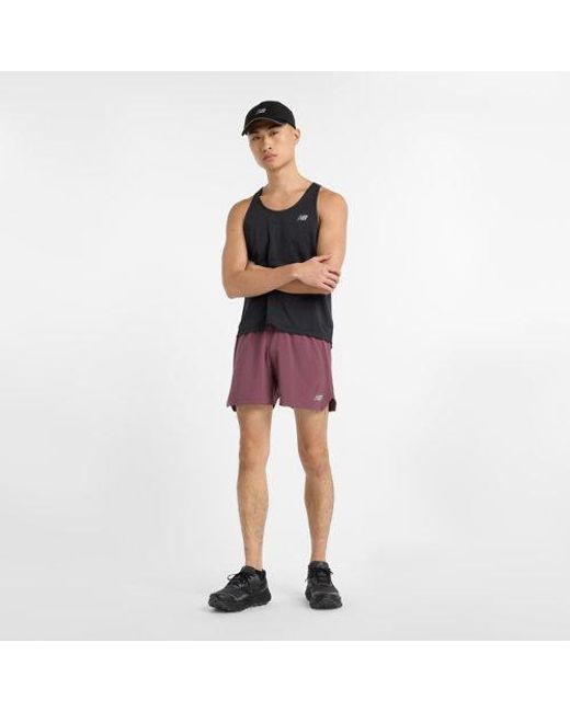 New Balance Purple Rc Short 5" for men