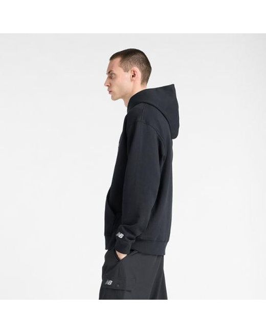 New Balance Black London Edition Athletics Graphic French Terry Crew 2 for men