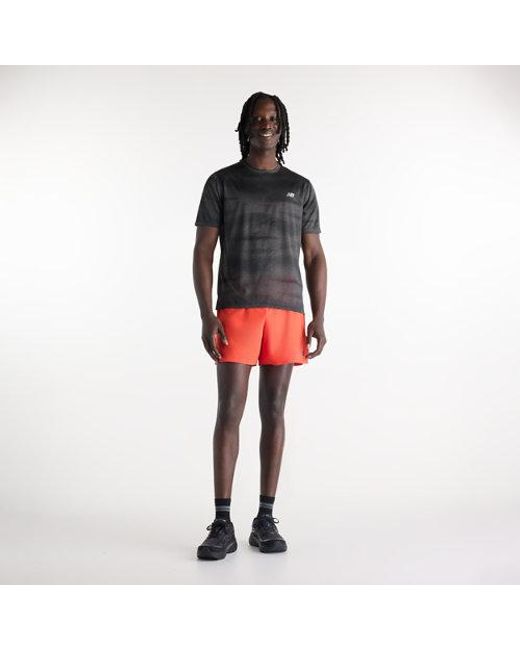 New Balance Red Rc Essential Short 5" for men