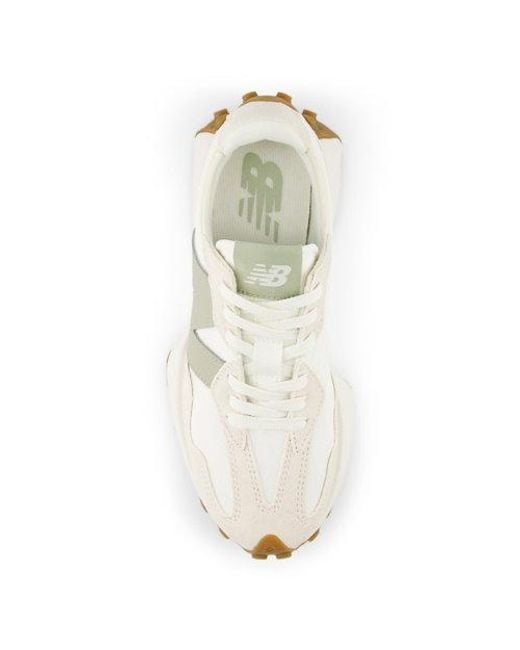 Femme 327 En, Suède/Mesh, Taille New Balance en coloris White