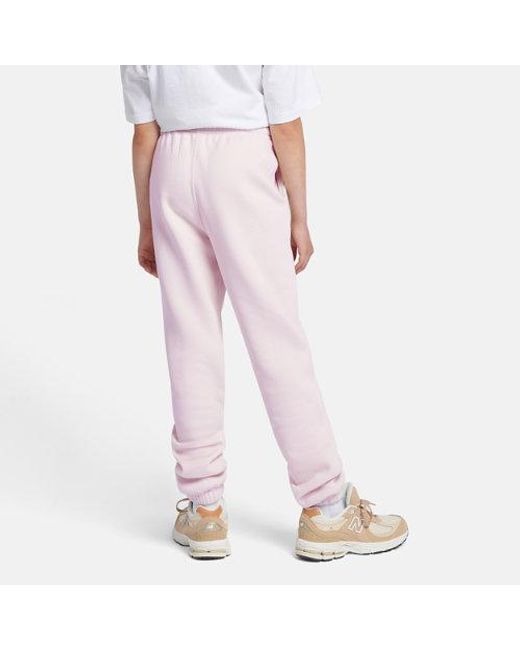 Filles Brush Back Small Logo Jogger En, Coton Fleece, Taille New Balance en coloris Pink