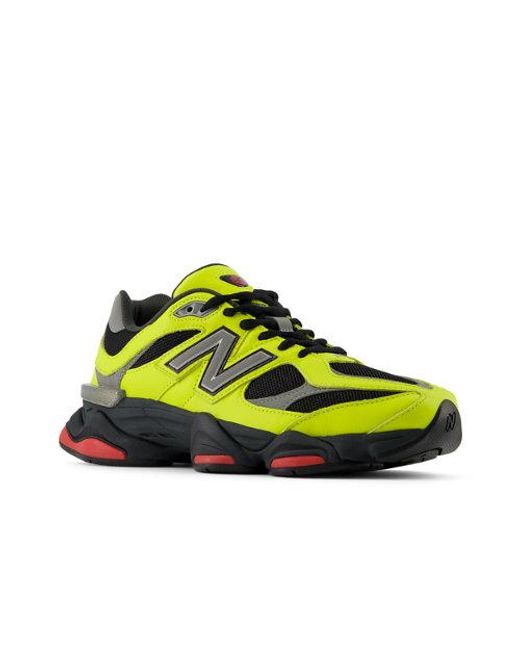 New Balance Yellow 9060 In Green/black/red Leather