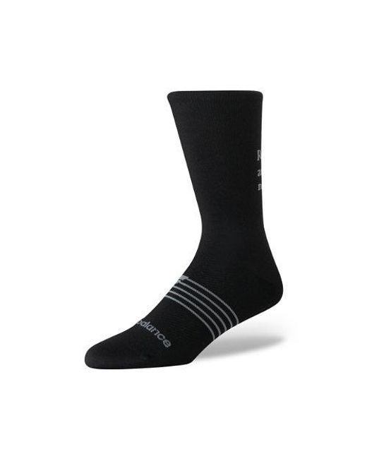 New Balance Black Pro Run Graphic Crew Socks 1 Pair