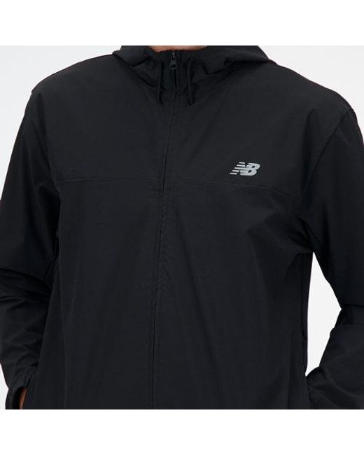 New Balance Black Woven Full Zip Jacket for men