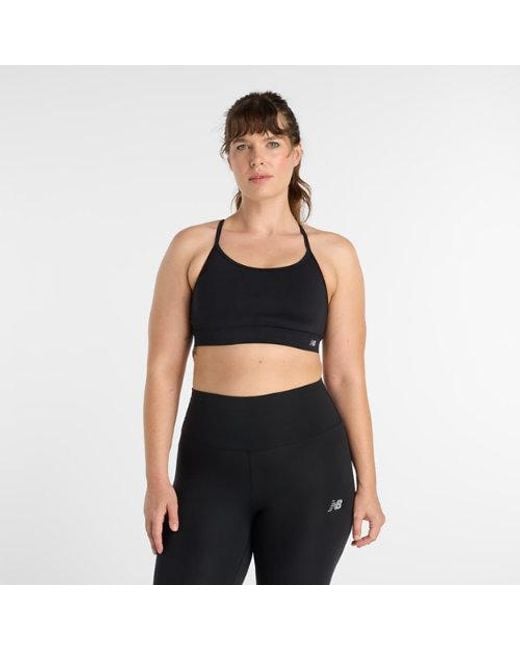 New Balance Black Nb Essential Yoga Bra