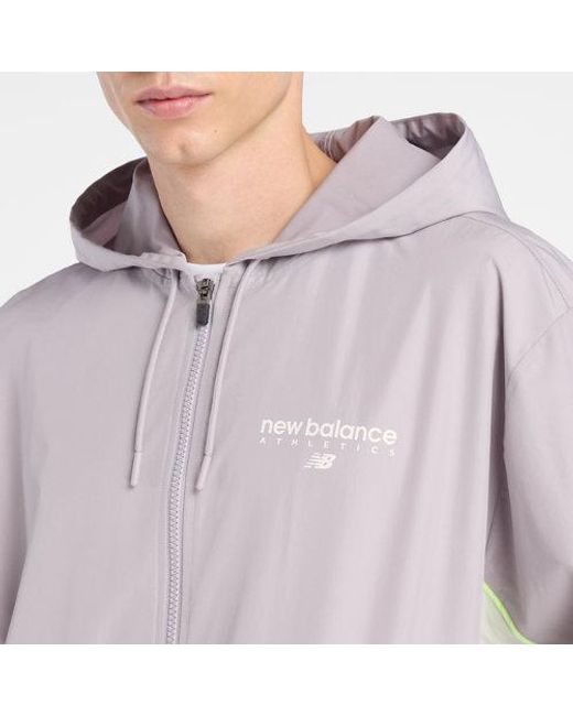 New Balance Purple Trackside Woven Jacket for men