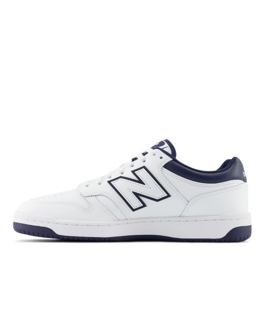 New Balance 480 In White/navy Blue Leather for men