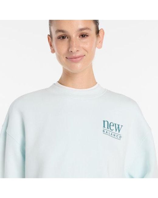New Balance Blue Reimagined Fleece Crew