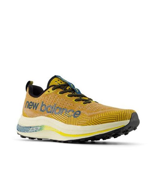 New Balance Yellow Fuelcell Supercomp Trail (Butterscotch/Deep Sea) Shoes for men