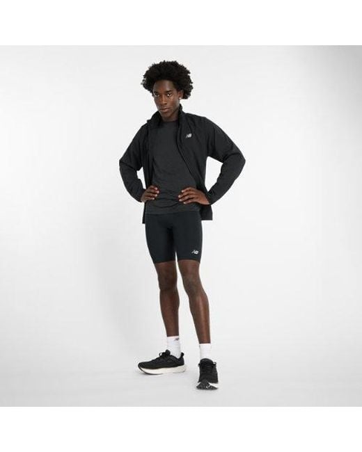 New Balance Nb Sleek Pocket Half Tight 9" In Black Poly Knit for men