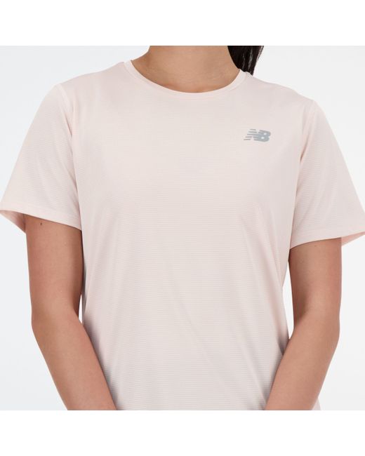 New Balance Pink Sport Essentials T-shirt In Poly Knit