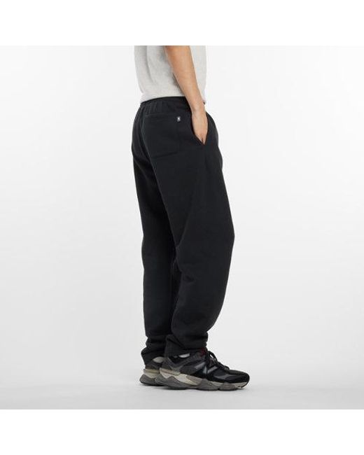Hombre Linear Graphic Fleece Pant En, Poly Fleece, Talla New Balance de hombre de color Black