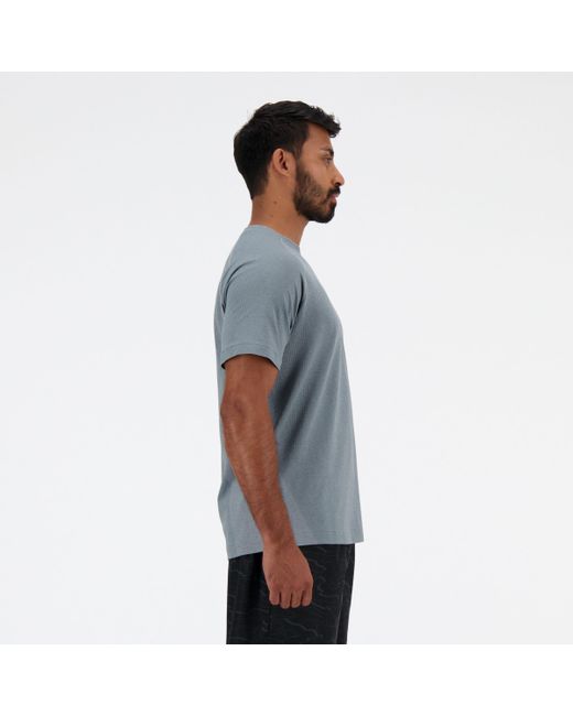 New Balance Knit T-shirt in het Blue voor heren