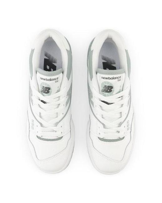 New Balance 550 In White/green Leather