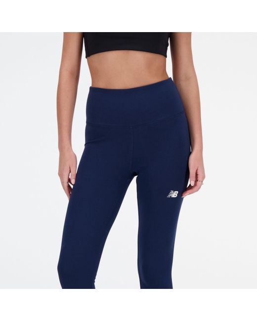 New Balance High Rise legging 27" In Blue Cotton Jersey