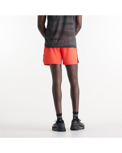 New Balance Red Rc Essential Short 5" for men