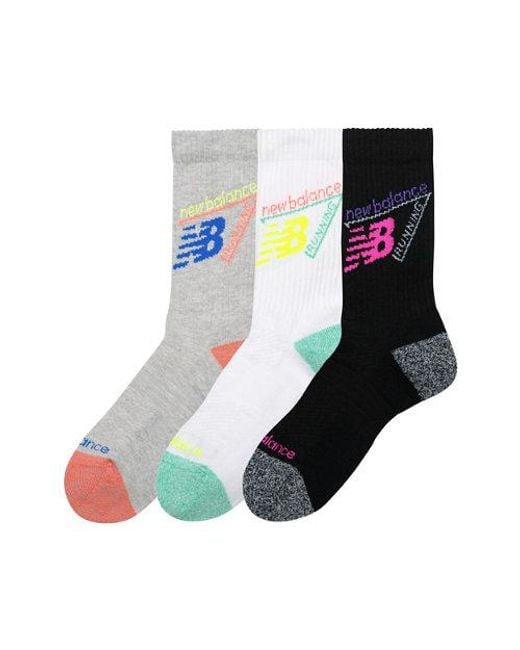 New Balance Blue Active Graphic Crew Socks 3 Pack