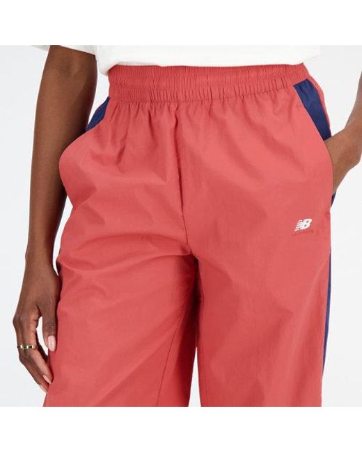 Femme Pantalons Athletics Remastered Woven Pant En, Polywoven, Taille New Balance