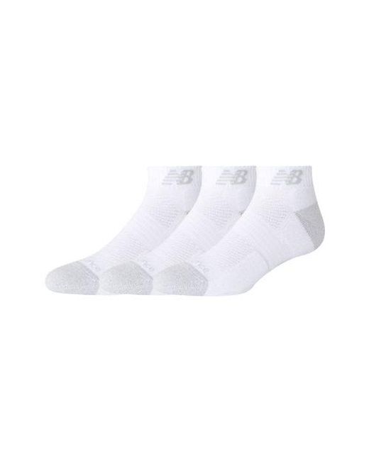 New Balance White Active Low Cut Socks 3 Pack