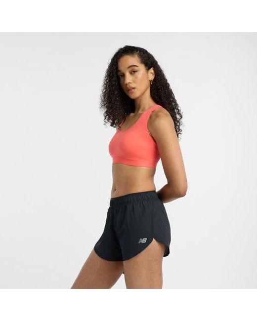 New Balance Red Nb Essential Run Bra