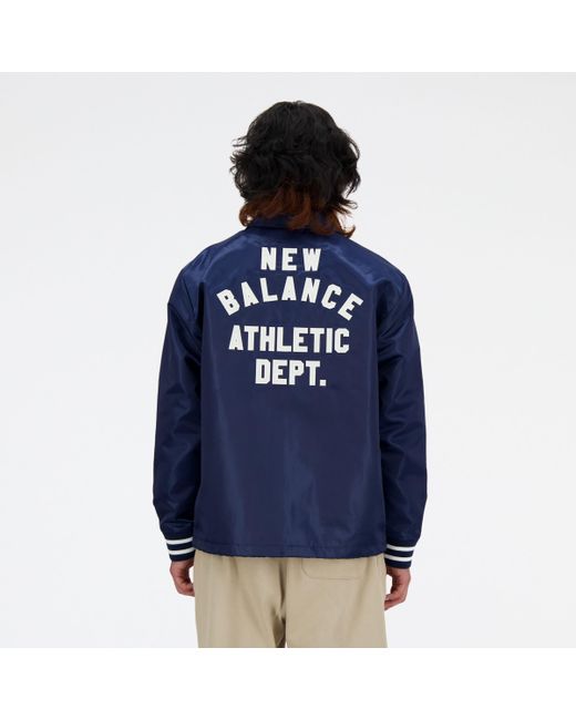 Sportswear's greatest hits coaches jacket in blu di New Balance in Blue da Uomo