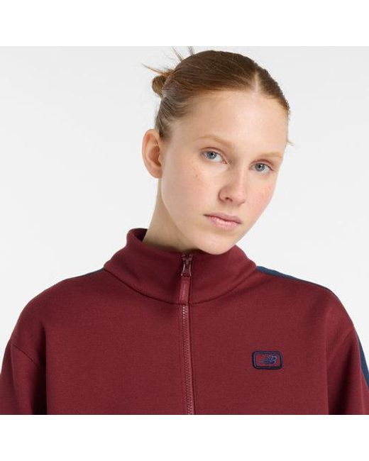 New Balance Red Post Season Pique Track Jacket
