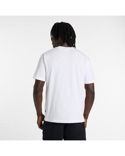 New Balance White Classic Tri-Logo T-Shirt for men