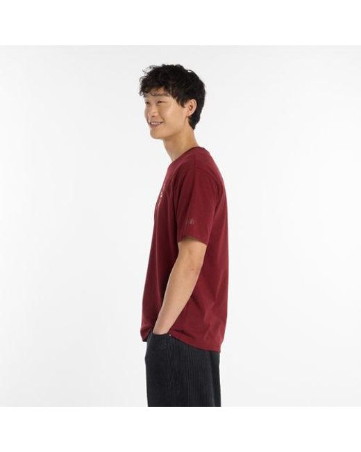 New Balance Red Lny Ss T-Shirt for men