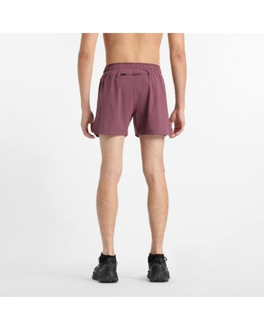 New Balance Purple Rc Short 5" for men