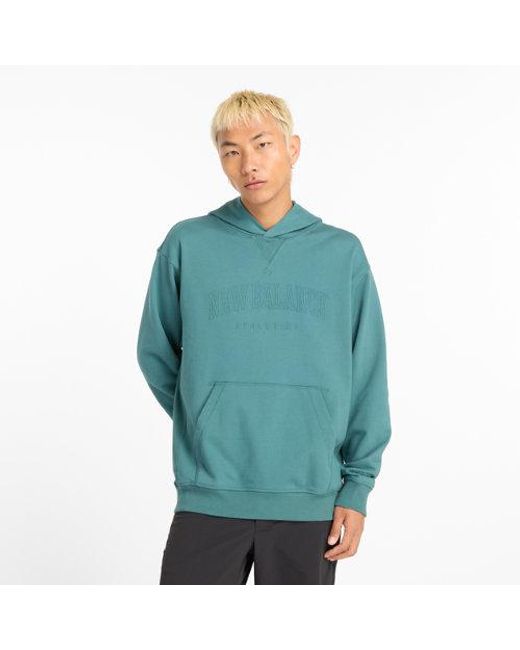 New Balance Blue Embossed Varsity Hoodie for men